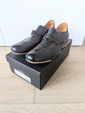 Cole Haan Air Estadio Strap II Leather Shoes – Dark Brown, Men's 9
